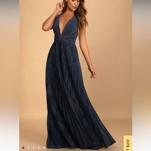 blue sparkle formal dress